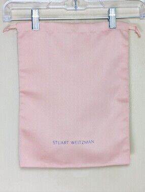 Stuart Weitzman Dust Bag in Blush Drawstring Logo Dusty Pink Authentic 14"x10.5"